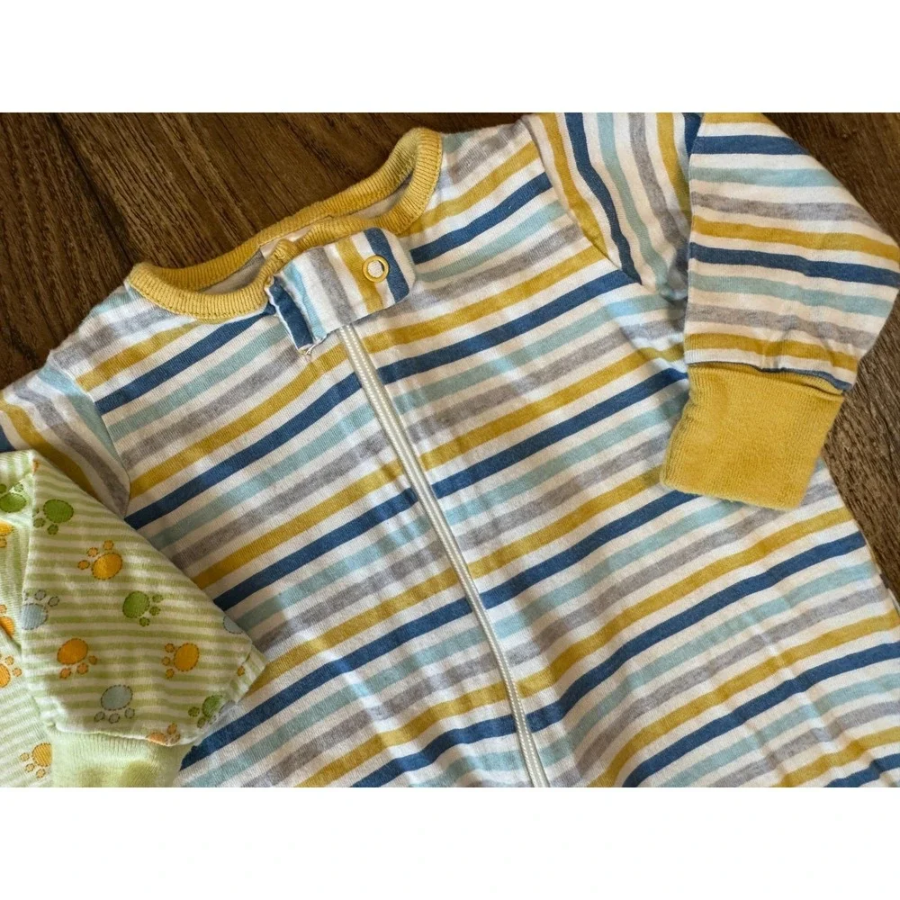 Baby Boy Newborn Sleepers Zippered Outfits Clothes Bundle Sleep‎ N Play Lot Lion